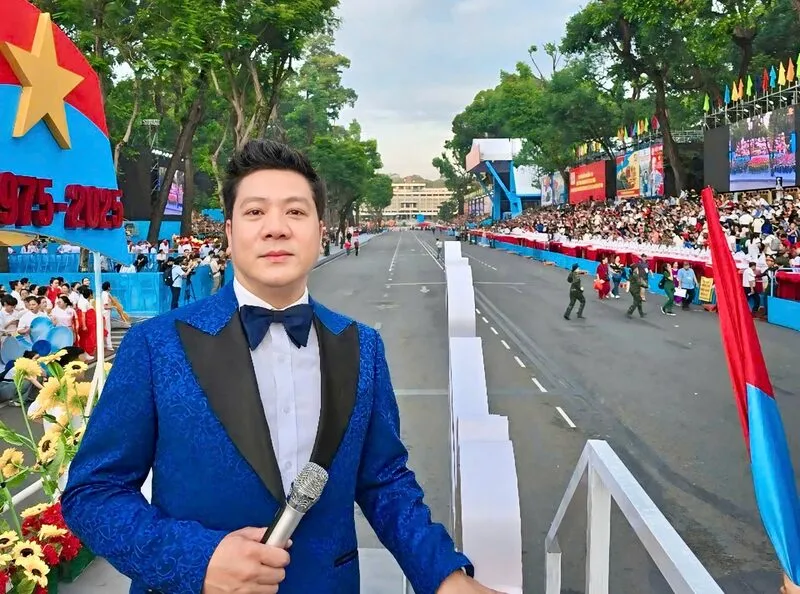 NSND Quốc Hưng trong buổi Tổng duyệt